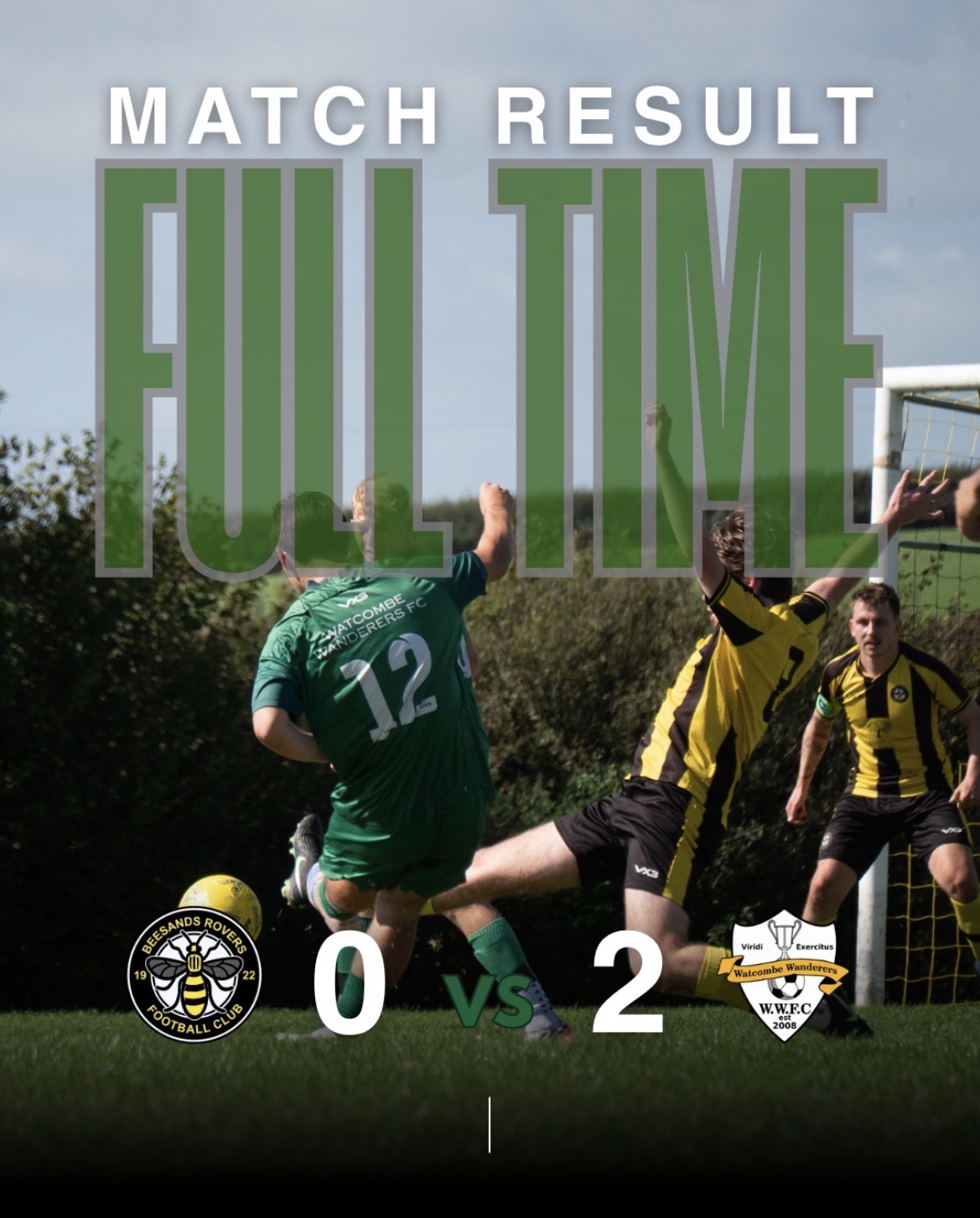 Full Time: Beesands Rovers 0–2 Watcombe Wanderers